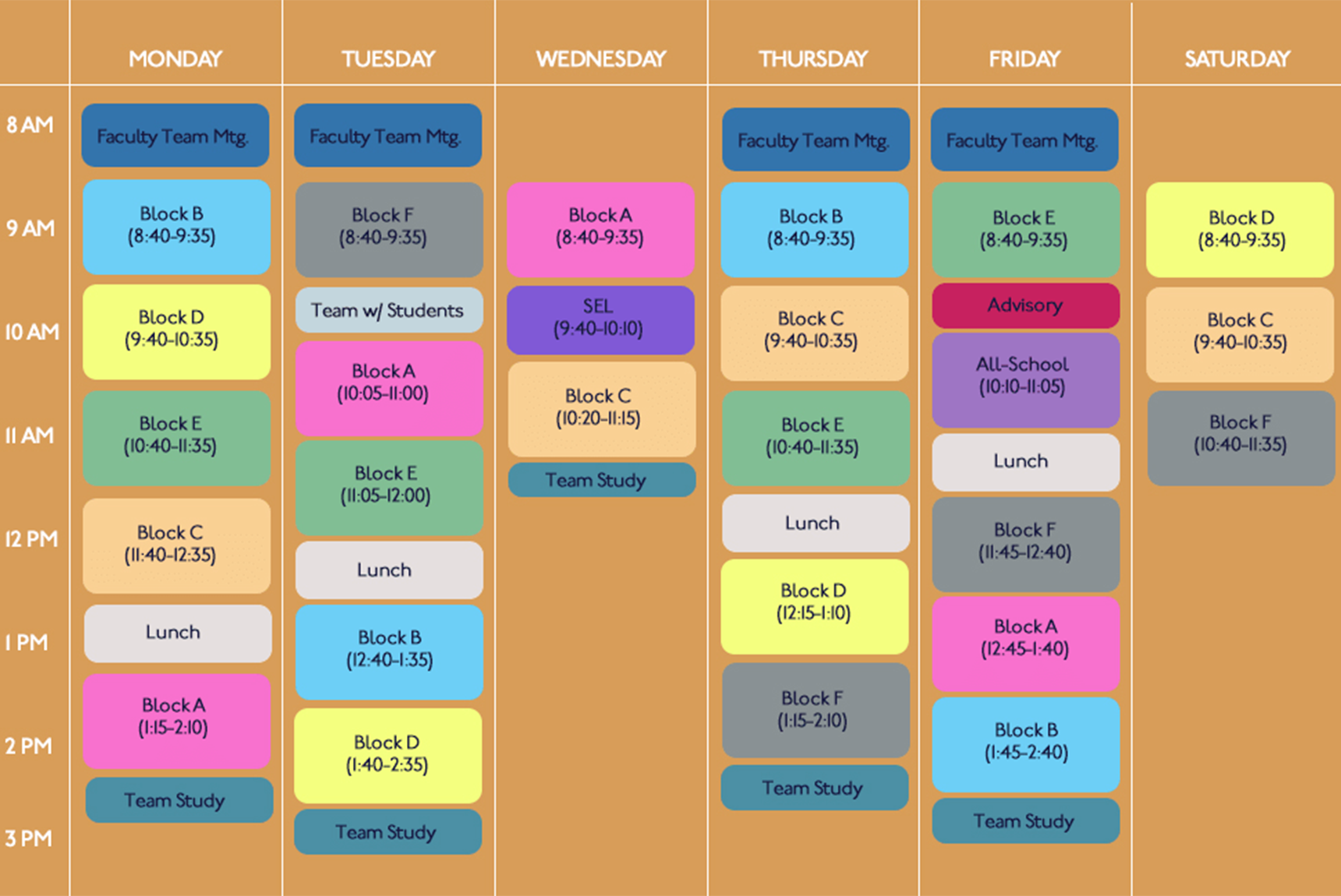 A Typical Student Schedule